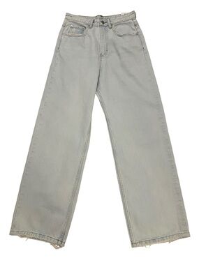 Zara Men's 100% Cotton Baggy Fit Straight Leg Casual Light Blue Jeans- 29